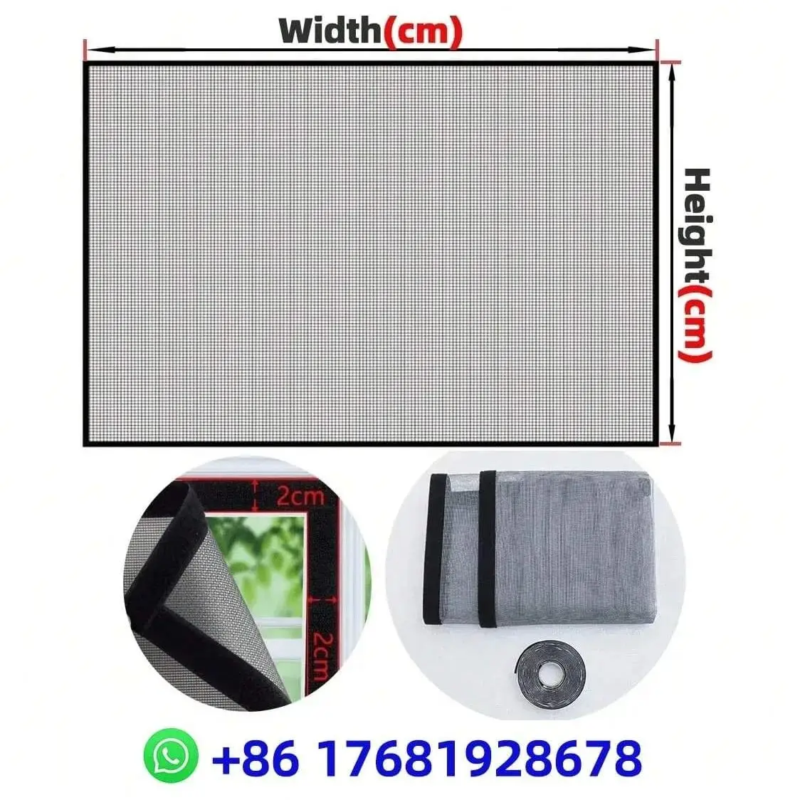 Customized Window Screen insect Self adhesive reusable washable Window Net mosquito Mesh tulle Screen frame kit personalized