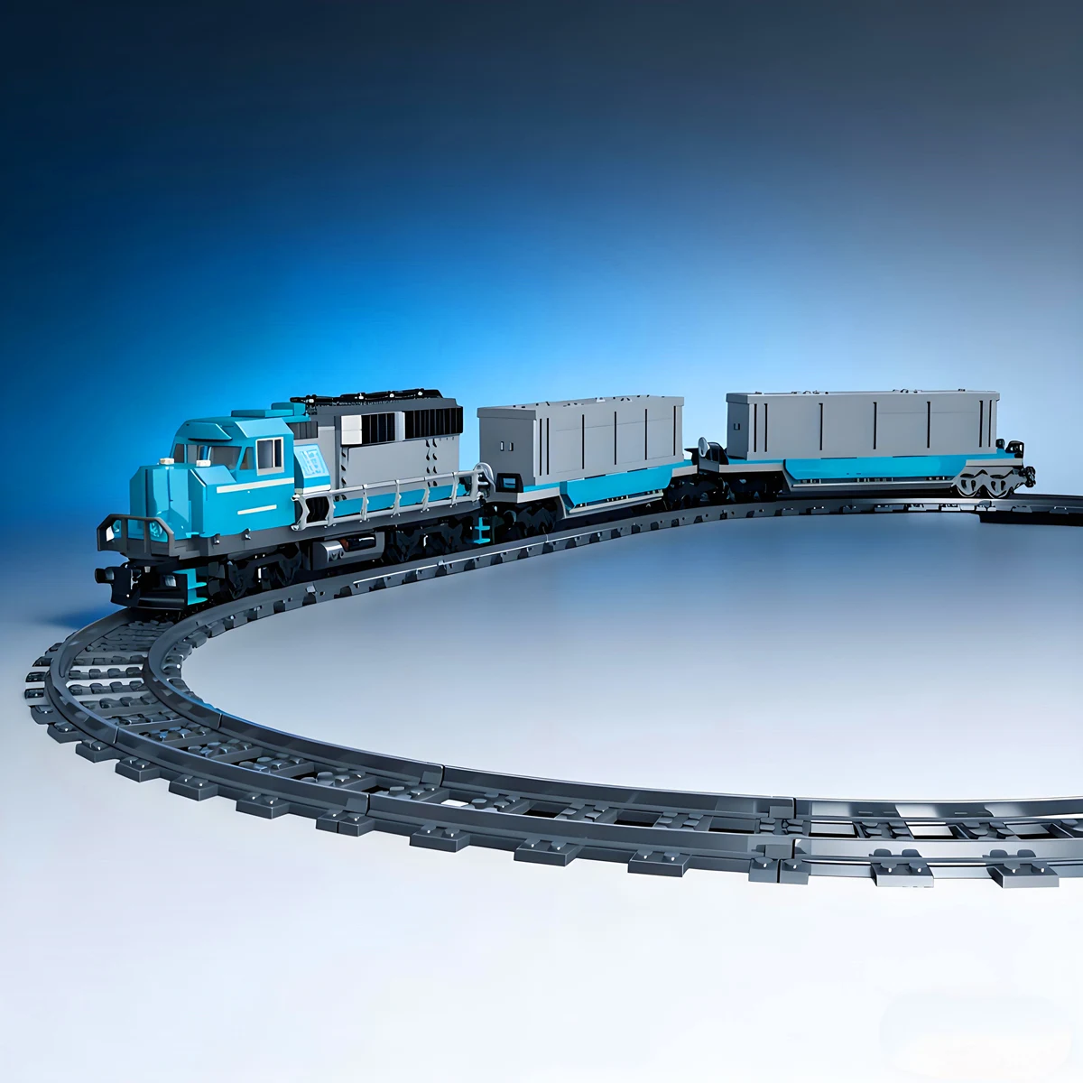 

Motorized City Express Train Cargo Transportation Station Shipping Container Car Technical Motor Building Block Brick Toy Gift