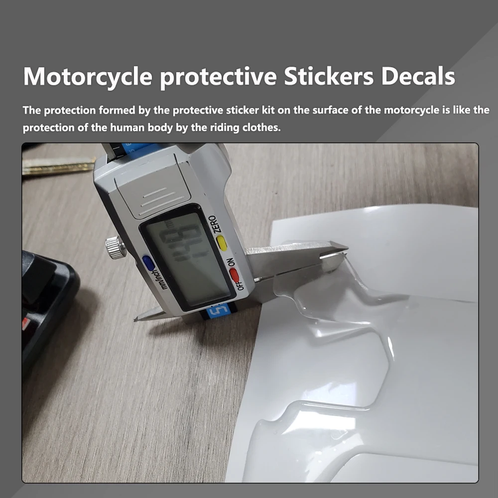 Fit For SUZUKI V-STROM DL1050 XT V STROM 1050 2020 -2022 Epoxy Resin Motorcycle Tank Pad Protector Transparent Fish Bone Decal