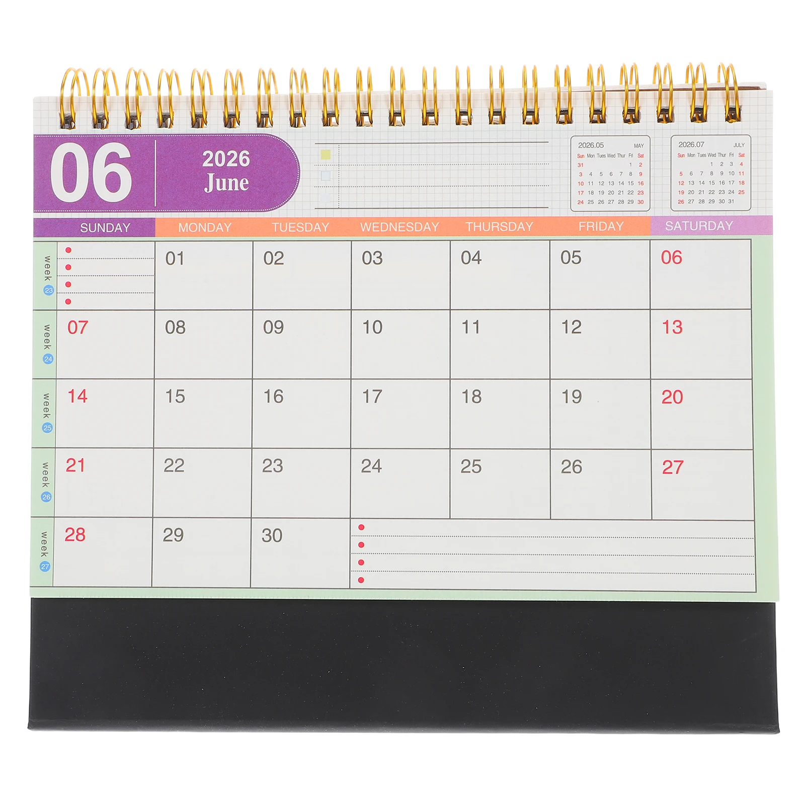 

Compact Desktop Calendar 2025-2026 Standing Flip Desk Organizer Thick Paper Planner For Office Home Use Wall Mountable