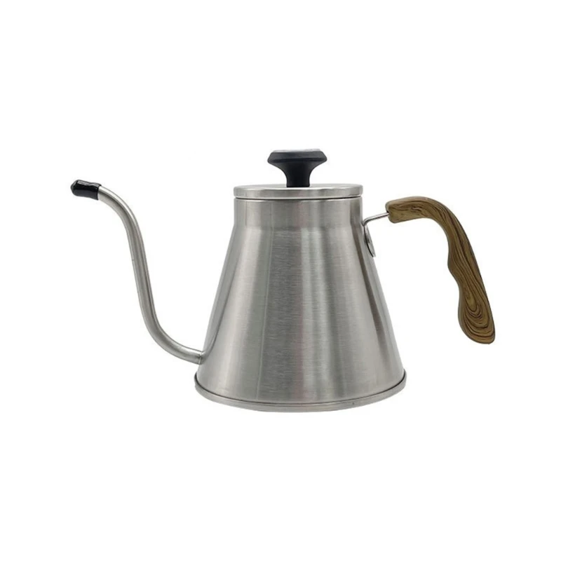4X7B Stainless Steel Gooseneck Kettles 1.2L Feature Thermometers and Hot Resistant Handle for Accuracy Pour Coffee