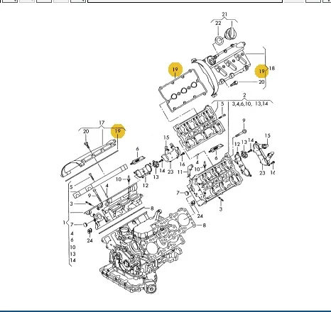محرك الروك كام غطاء الاسطوانة غطاء رأس طوقا ل A4 B6 B7 A6 C5 C6 A8 D3 S8 3.0 BBJ ASN 06C103483J 06C 103 483 J