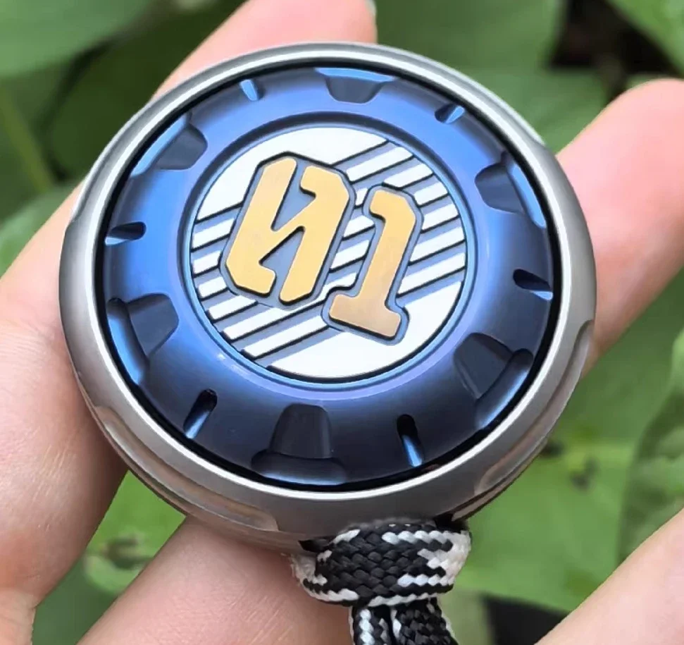 

01 EDC Б/У Значок Механическая монета Титановая синяя монета ppb Декомпрессионные игрушки