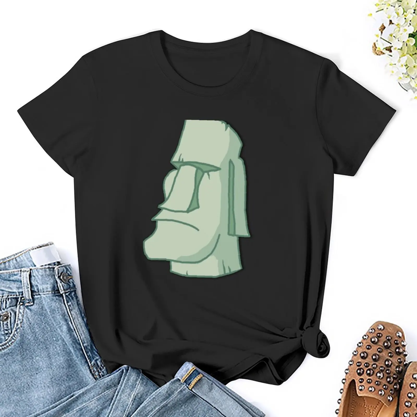 Easter Island Moai T-Shirt tops tees kawaii clothes Blouse t-shirts for Women pack