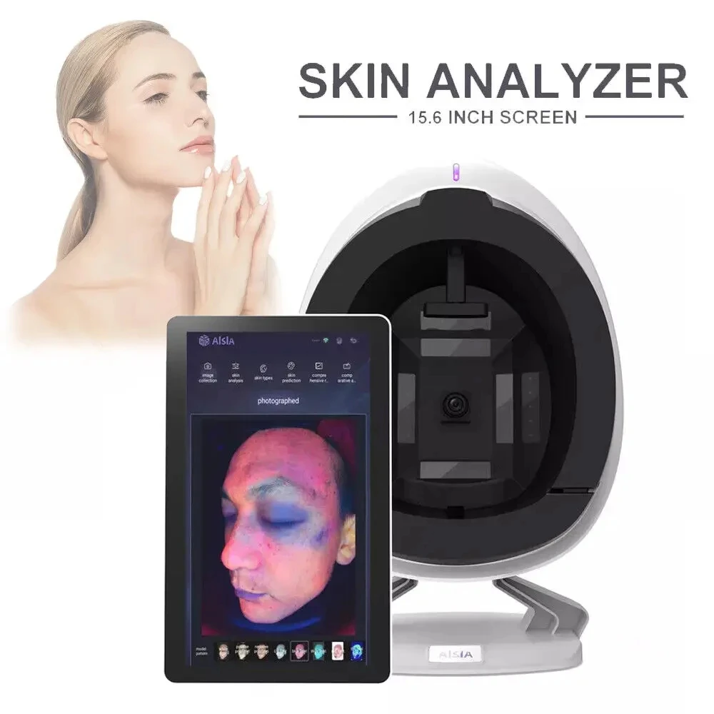 Analizador Facial para el cuidado de la piel, máquina de Monitor 3D de 15,6 pulgadas con IA, Detector de prueba de espejo mágico, máquina de análisis de cámara Facial