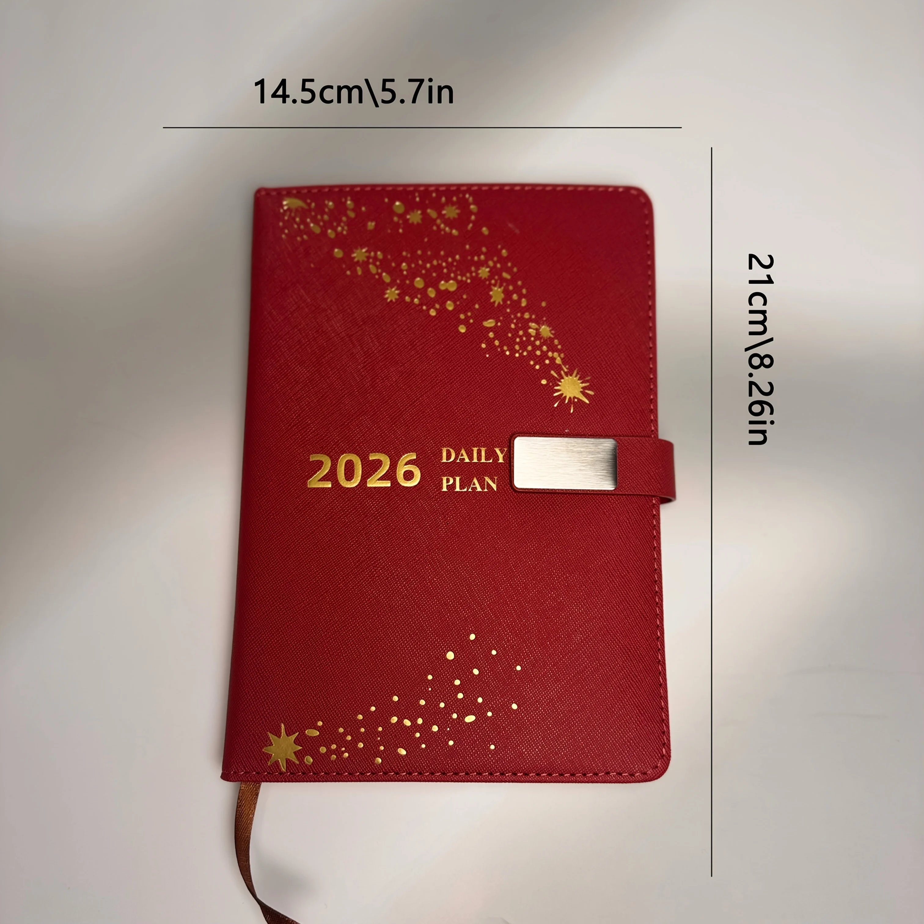 1 قطعة دفتر جلدي مغناطيسي خيار صفحة مزدوجة سميكة تقليد الجلود مكتب القرطاسية المدرسية الجدول الزمني #6