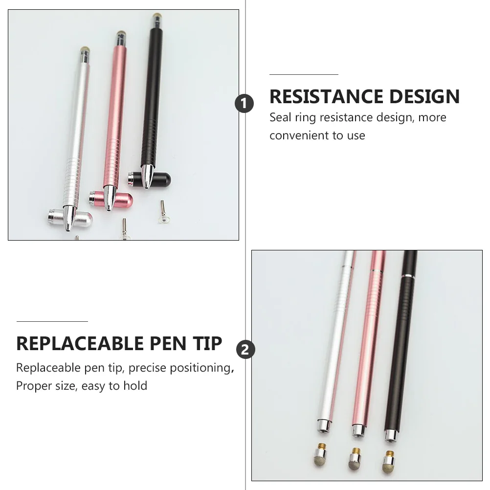 Penna stilo magnetica 1 pz Matita stilo a disco universale 2 in 1 Nessuna carica Tocco liscio Posizionamento preciso Uso a lungo termine