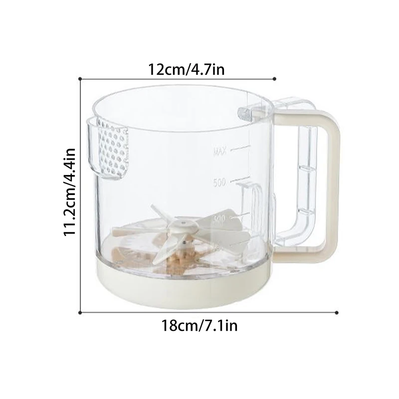 For Kitchen Egg Beater Liquid Mixing Cup Vinaigrette Dressing Bottle Salad Dressing Shaker Bottle Semi-automatic Stirring Cup