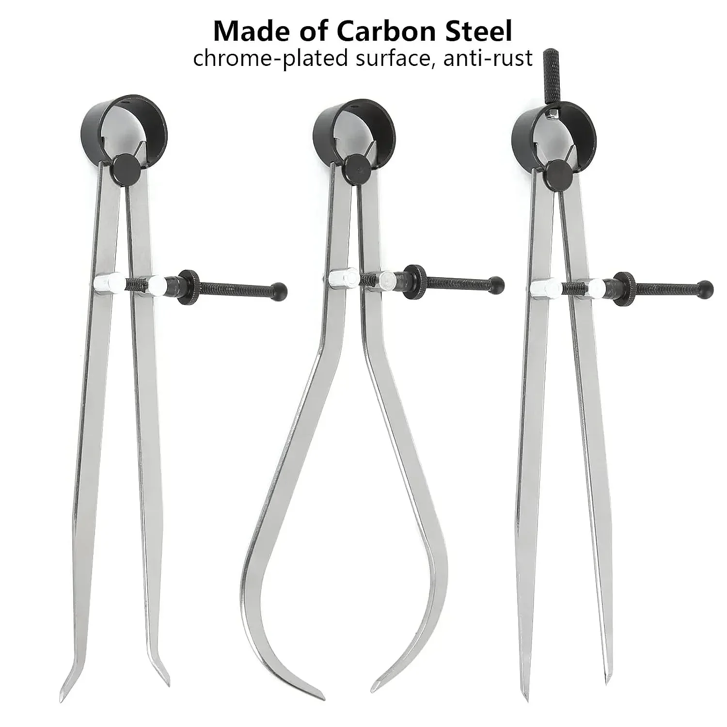 Adjustable DIY Leather Edge Caliper Leather Inside Outside Divider Rotating Compass Creaser for Cobbler Tailor Woodworking