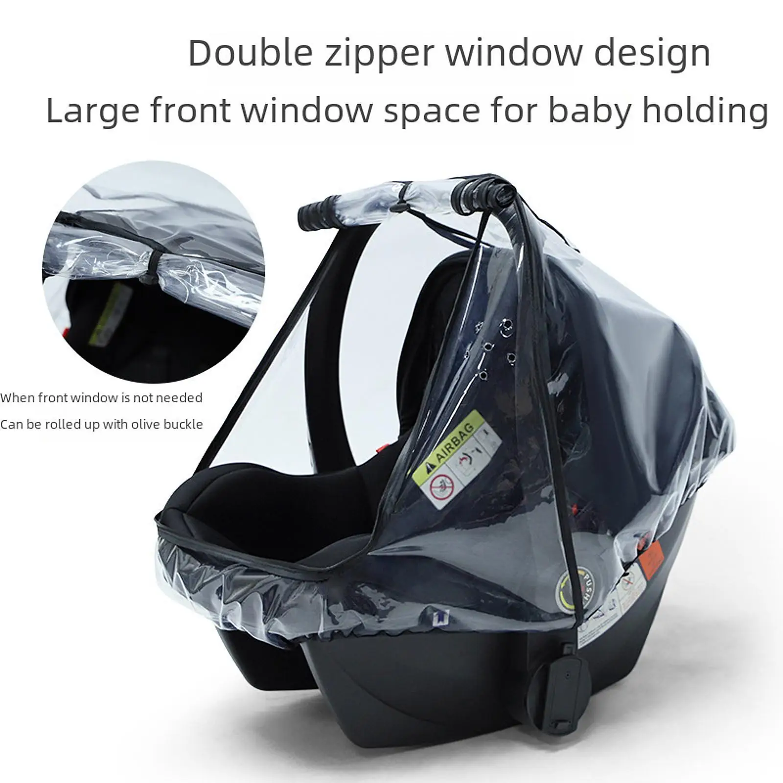 Portable Baby Car Seat Rain Cover EVA Material Universal Car Seat Covers with Ventilation for Outdoor Infant Protection