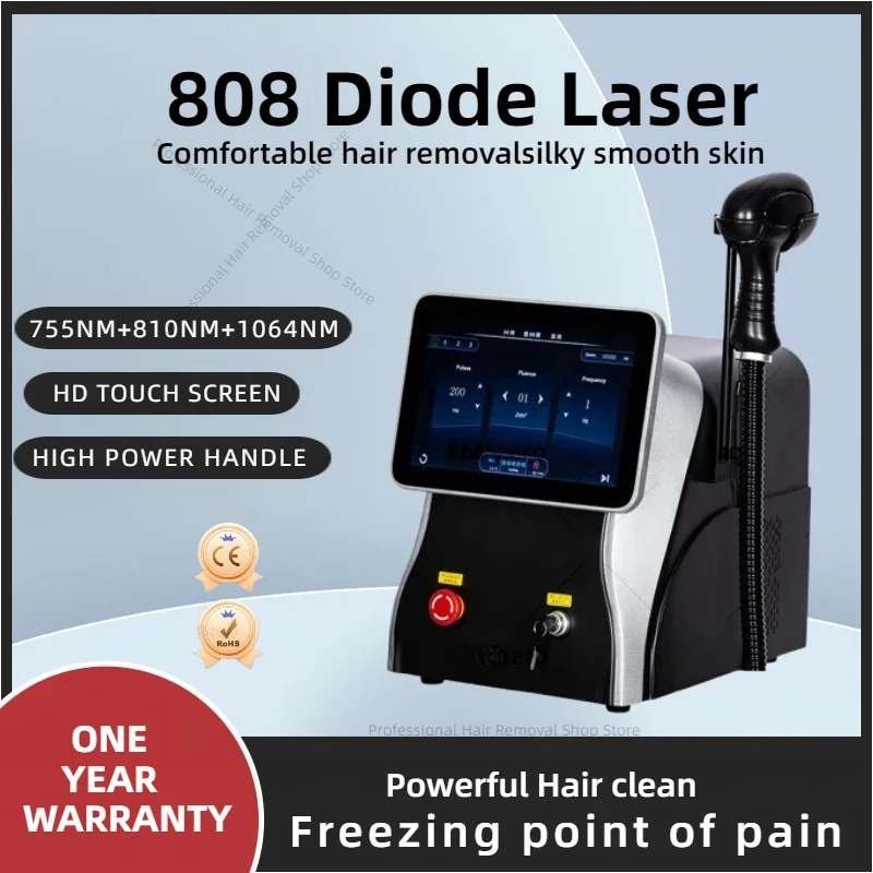 Professionele permanente ontharing lasermachine Diodelaser 3 golflengten Ice Titanium Epilator voor salon.
