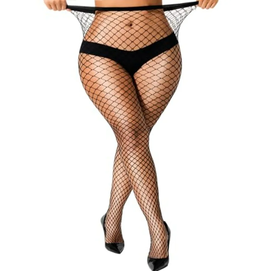 

Plus Size Fishnet Tights Stockings Women's High Waist Stockings for Women