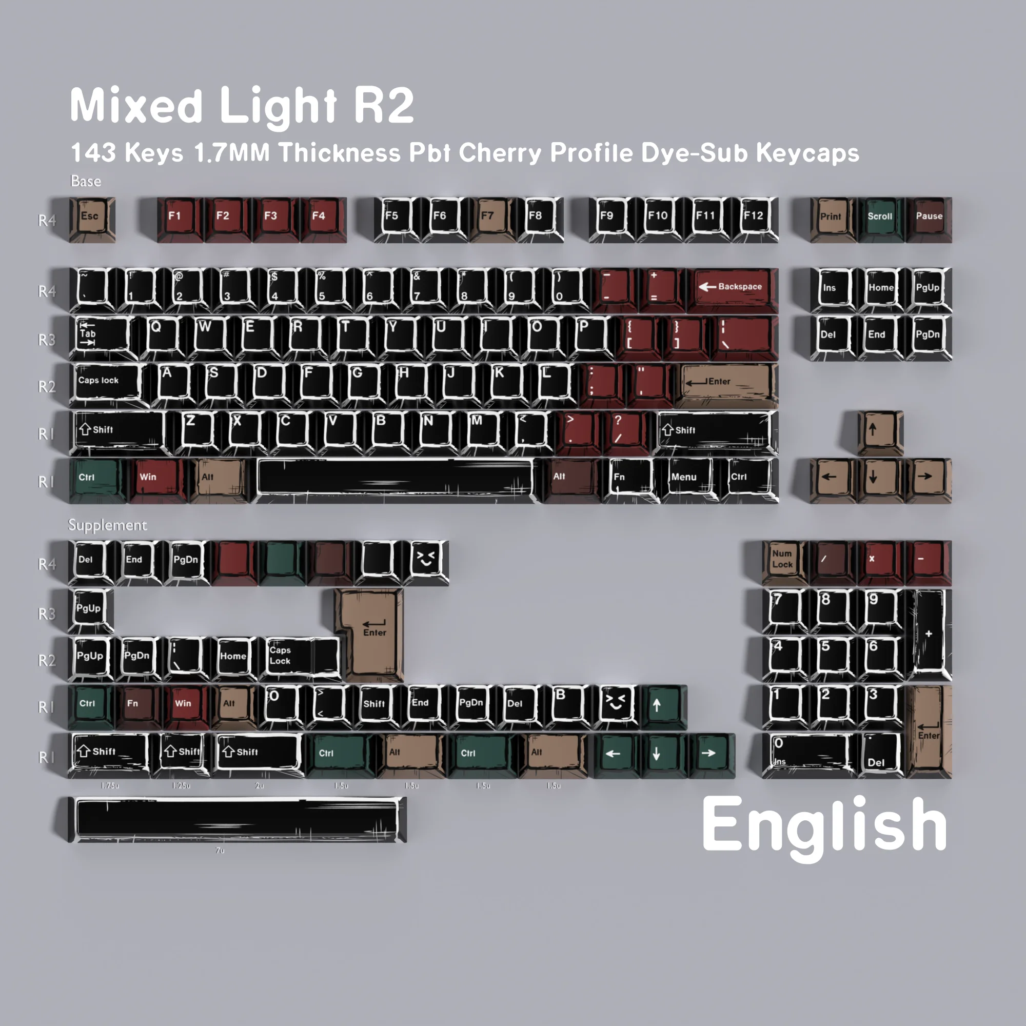 Duitse mechanische toetsenbord keycaps Cherry Profile PBT Big Set GMK Copy EVA 01 Sub Dye DE Keycaps voor mechanisch toetsenbord