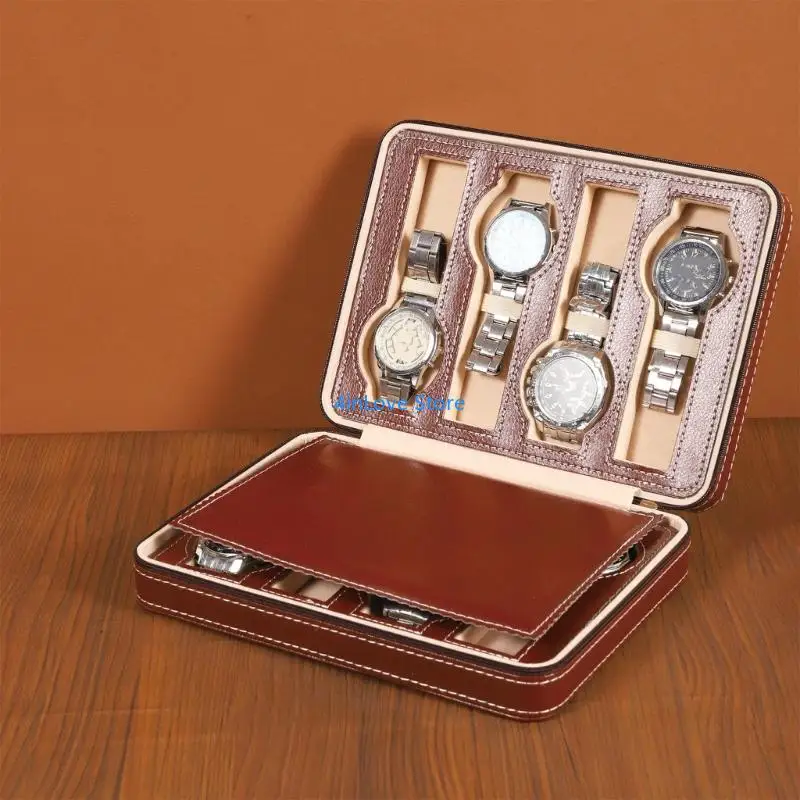 

T4MD Travel Ready Watch Storage Case with Clear Lid and Soft Inner Pads