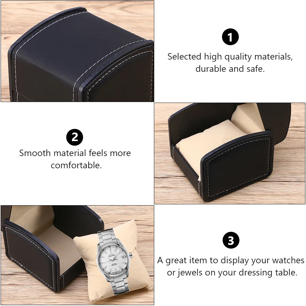 

3Pcs High-Quality Watch Box Elegant Wristwatch Jewelry Storage Organizer Display Gift Case Watch Storage Box