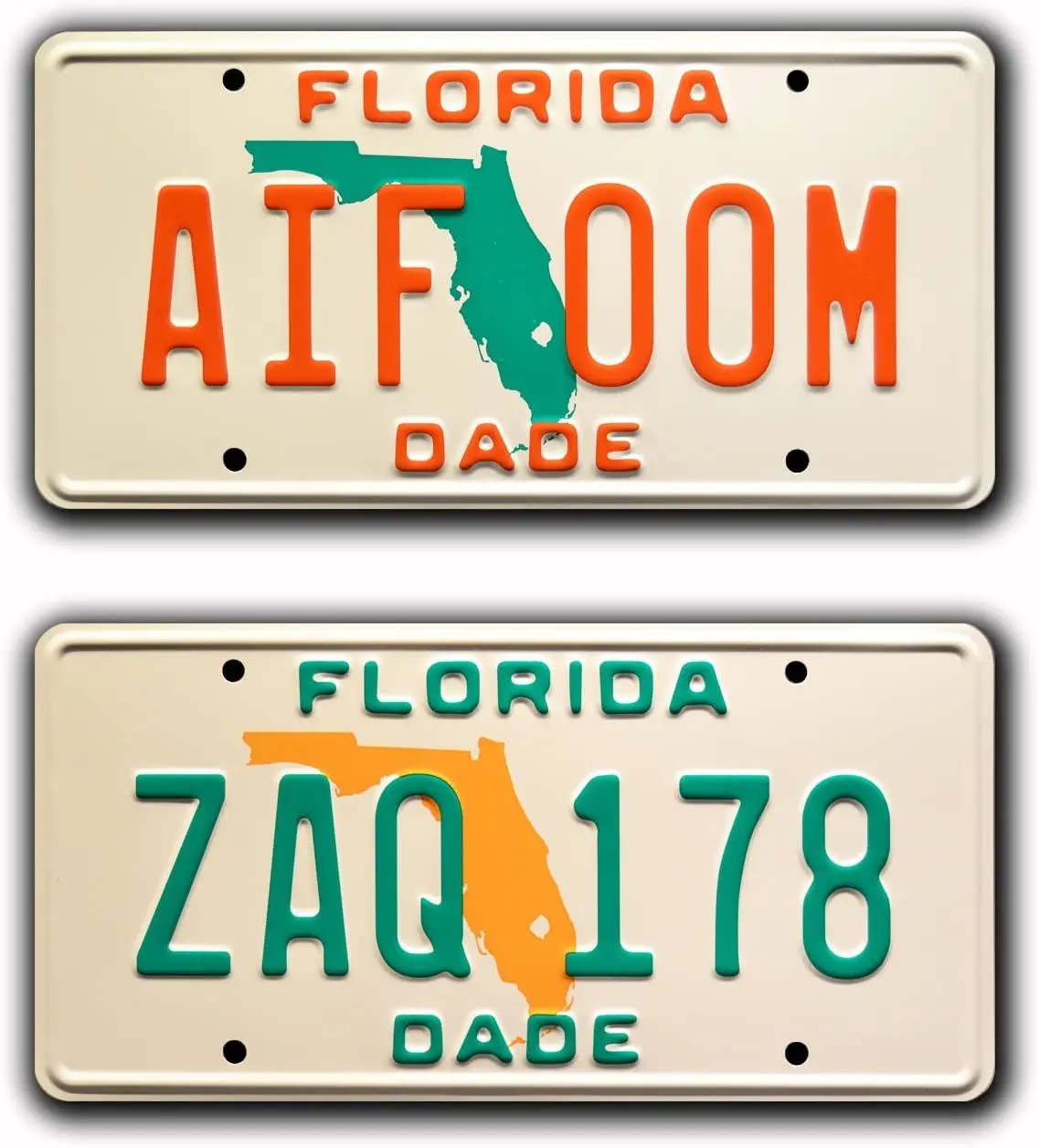 Celebrity Machines Miami Vice | ZAQ 178 + AIF 00M | Metal  License Plates