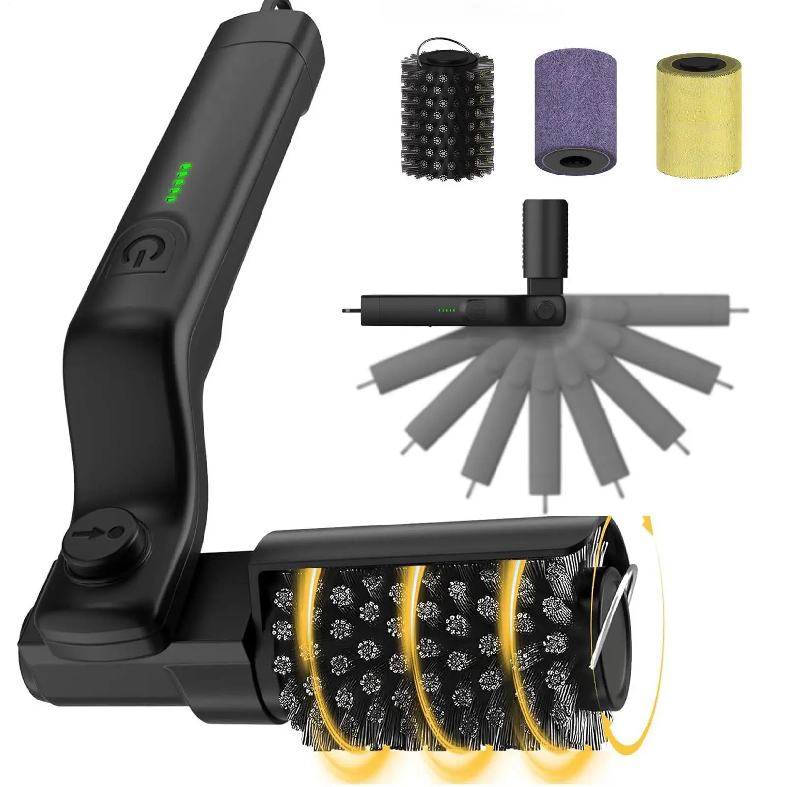 

Electric Grill Brush Head 2 Piece Deep Reaching Dishwasher Safe Electronic Barbecue Brush Heads For BBQ Grates Outdoor Backyard