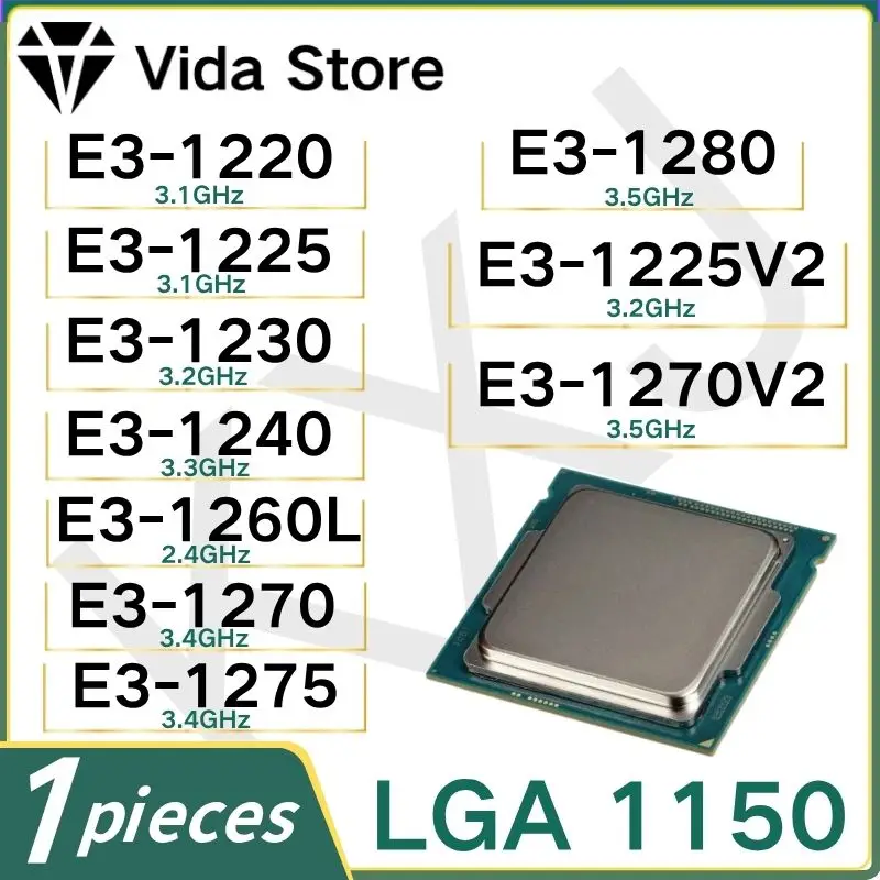 E3-1220/1225/1230/1240/1260L/1270/1275/1280/1220V2/1225V2/1230V2/1240V2/1265LV2/1270V2
