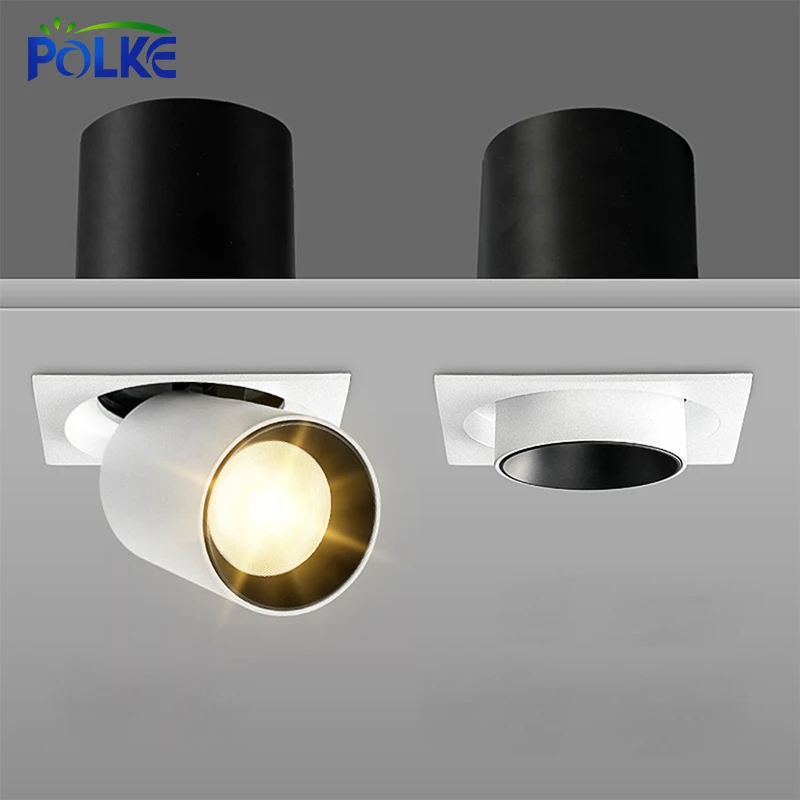 

Led Stretching Embedded Downlight Light Retractable Adjustable Spotlight For Living Room Recessed Ceiling Lamp Lighting Fixture