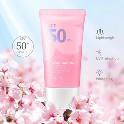 LAIKOU-crema blanqueadora facial y corporal Sakura, Protector solar SPF50 +, refrescante, impermeable, Protector UV, corrector, hidratante y brillante