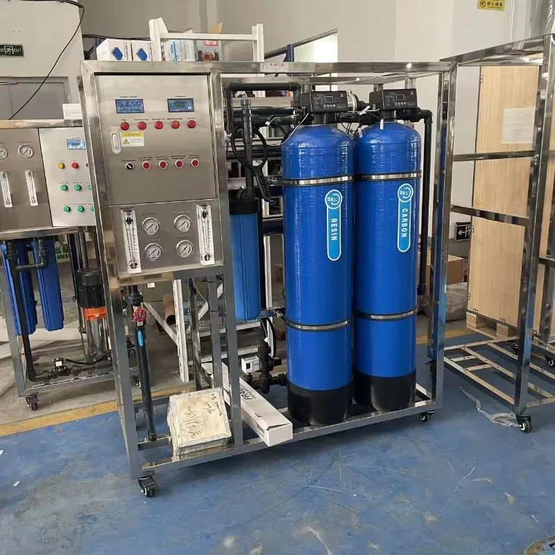 High Purity 1000 LPH RO Water System UV Sterilization 304 SS Skid-Mounted Reverse Osmosis Plant Featuring Fully PLC Pump