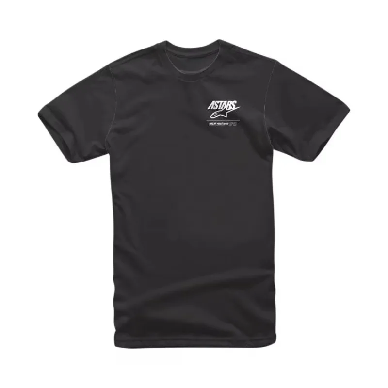 Camiseta con estampado con dibujo de marca de lujo para hombre y mujer, pantalón corto informal de manga corta con cuello redondo, Camiseta de algodón para motocicleta, verano 2025