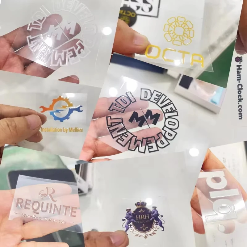 50Pcs Custom Transfer Sticker Personalized Sticker Labels 3D UV DTF Print Brand Company Logo Wedding DIY Gift Car Bottle