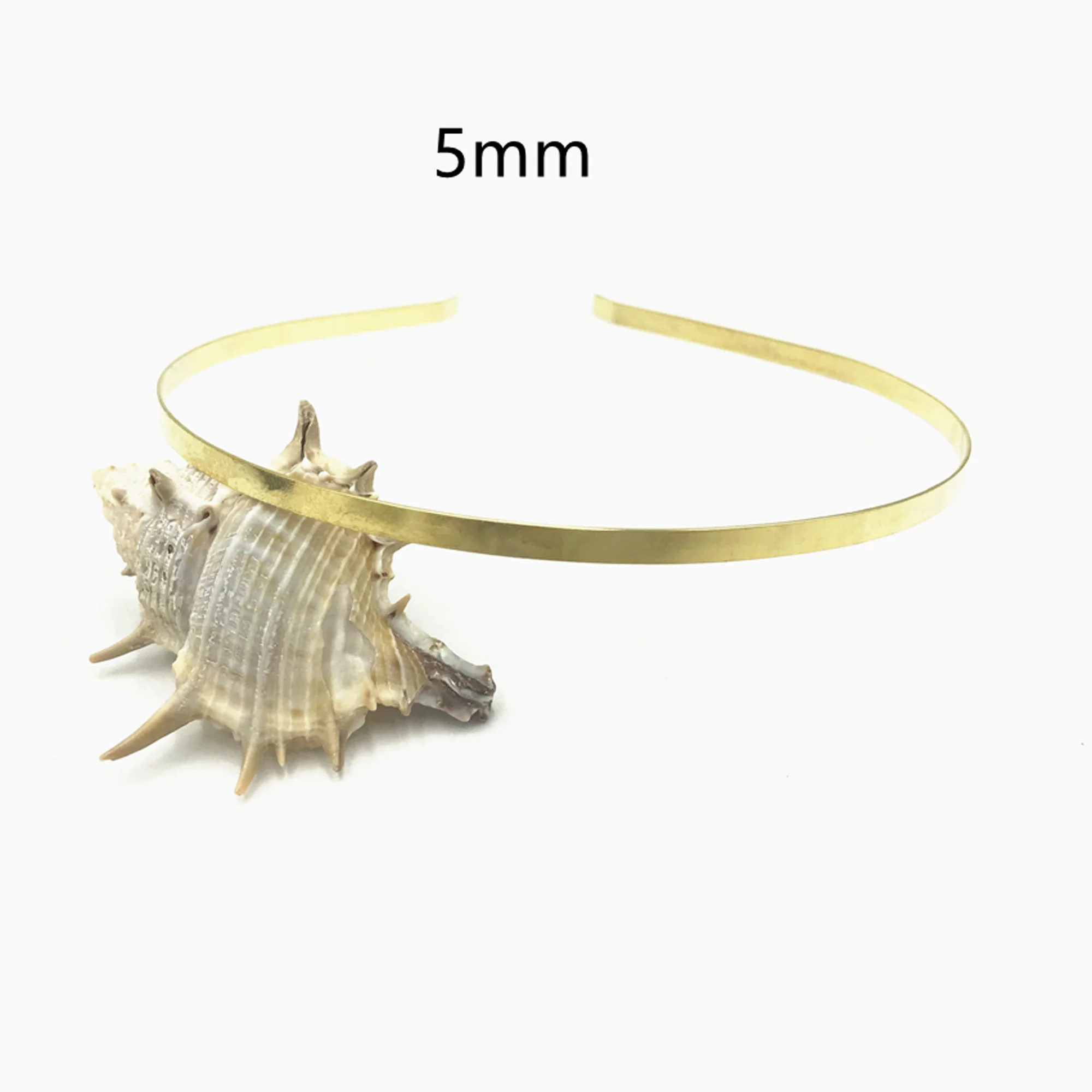 20 Stücke 1,2mm 3mm 5mm 7mm 10mm Metall Haarband Großhandel Gold Silber Schwarz Stirnband für Mädchen Haar Handwerk Haar Hoop Kopfbedeckung – Detail 12