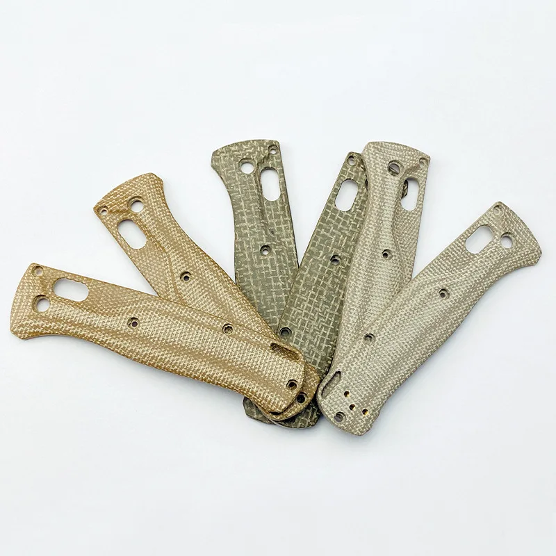 1 Pair Micarta Material Folding Knife Scales Handle Patches for BM Bugout 535 Knives DIY Making Grips Accessories Shank