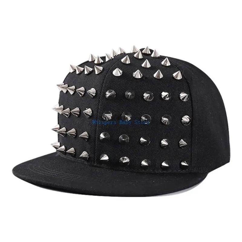 U90E Adjustable Rivets Baseball Cap Breathable Polyester Hat Comfortable Wear