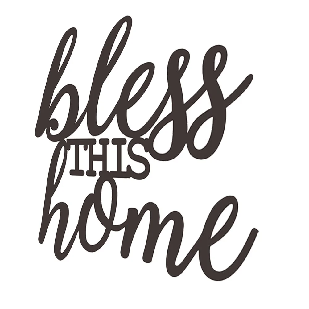 

Metal Letter Wall Decor Hollow Detail Design Rustic Hanging Ornament Bedroom Living Room Indoor Wall Art Decoration