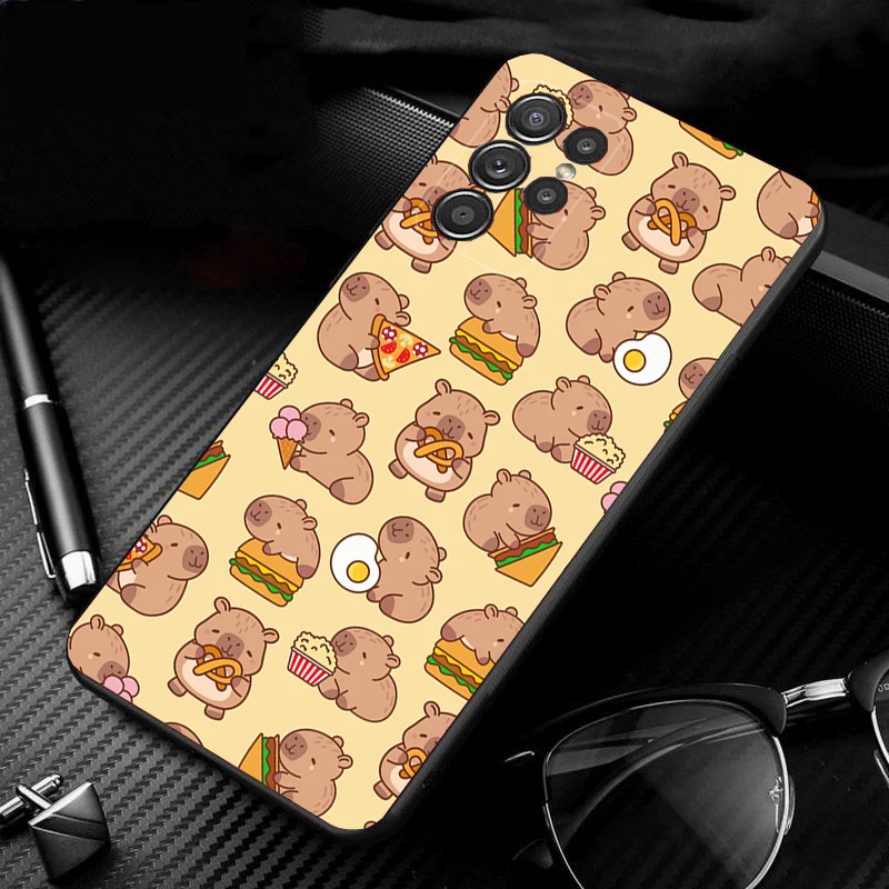

Cartoon Cute capybara Phone Case For Samsung Galaxy S25 S24 S23 S22 Ultra S24 S23 S22 S21 Plus S25 Edge S24 S20 FE
