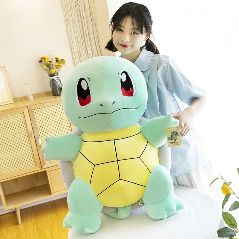 Squirtle peluş bebek büyük boy Pokemon peluş oyuncaklar Kawaii doldurulmuş oyuncaklar sevimli kaplumbağa yastık noel hediyesi oyuncaklar erkek kız