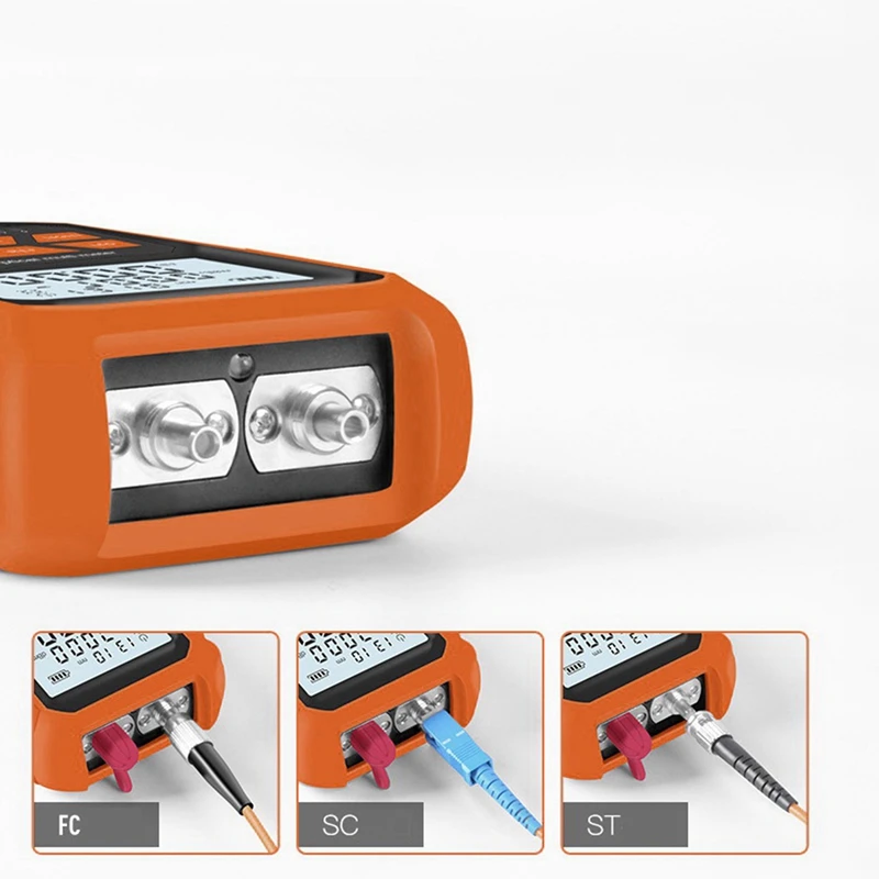 Óptico Power Meter Visual Fault Locator, Caneta de Luz 5km, Iluminação LED, Rede OPM, Cabo de Fibra Óptica, 10X, 4 em 1
