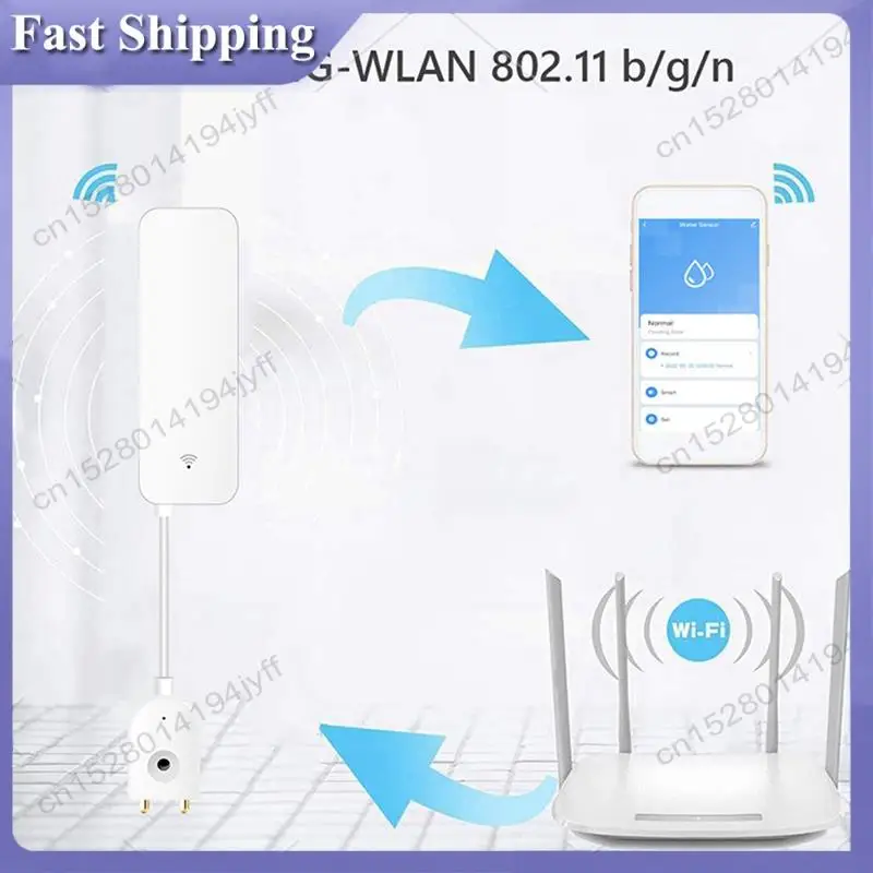 -ABDH Tuya Zigbee Sensor inteligente de fugas de agua Detector de nivel de desbordamiento de agua Sistema de alarma de seguridad Sensor de fugas de inundación