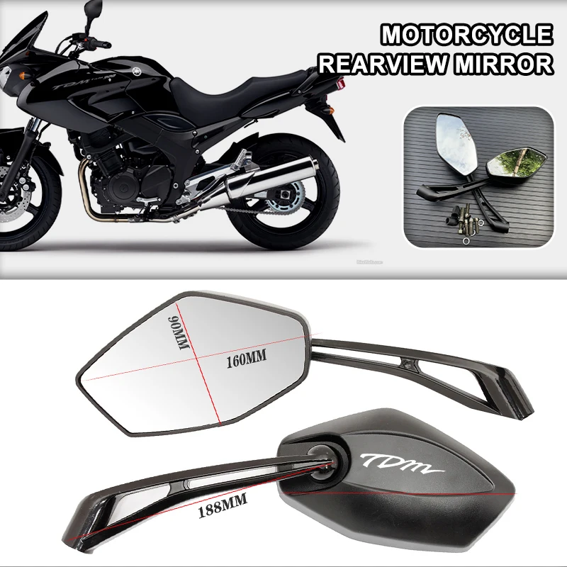 Motorcycle Rearview Mirror ATV Off-Road Biker Moto Motorbike Accessories for YAMAHA TDM TDM900 TDM850 TDM1250 850 900 120p TDM1