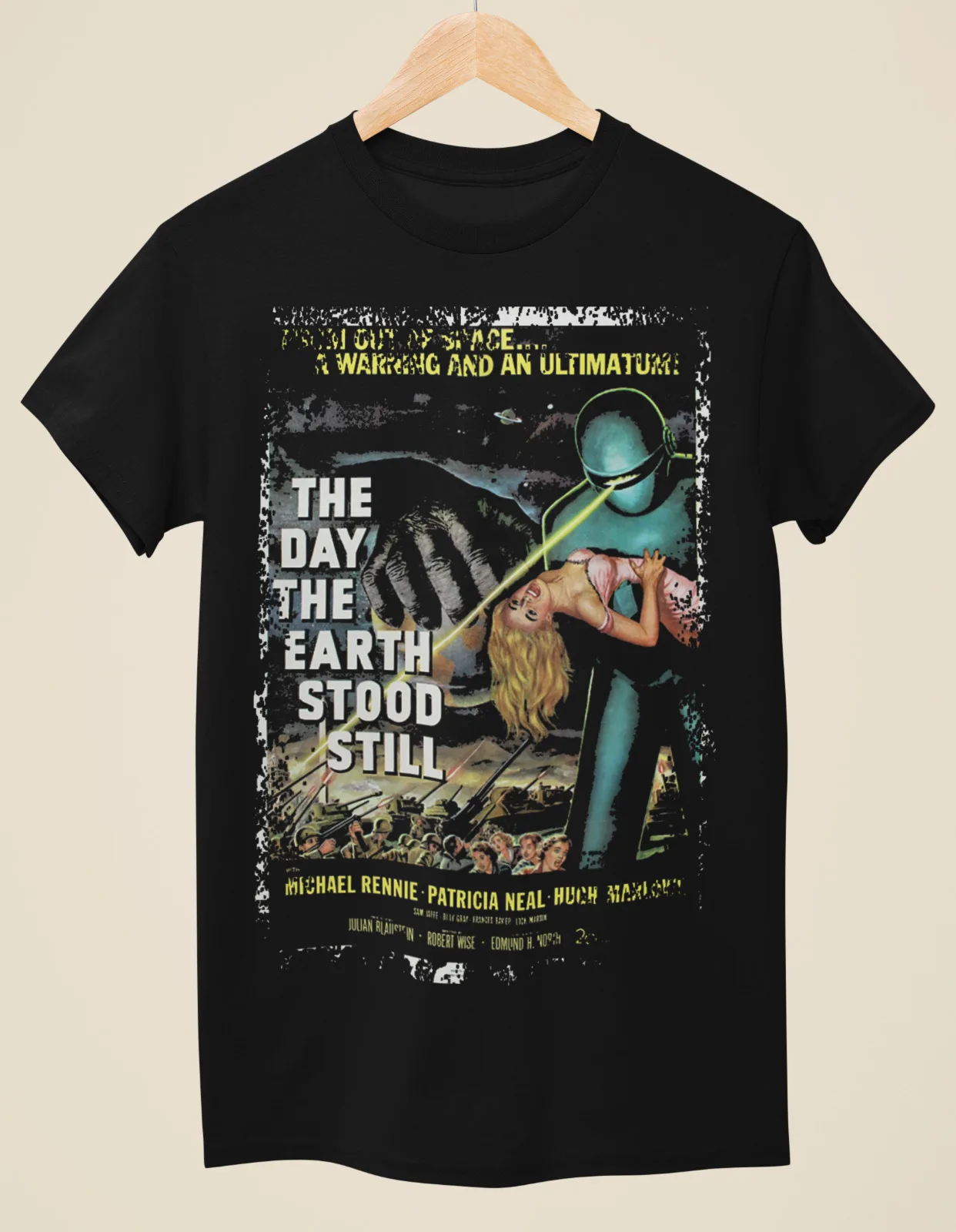 The Day Earth Stood Still 1951 Movie Poster inspired Black T Shirt