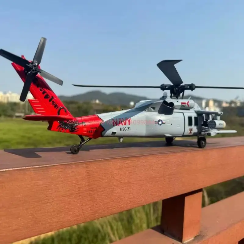 Helikopter Remote Control F09h Rc, mainan helikopter Model pesawat terbang simulasi pendaratan satu klik kembali cerdas