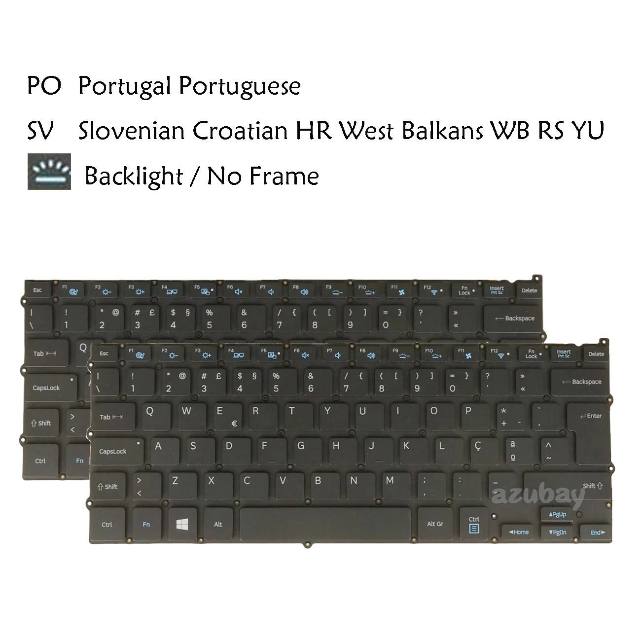

Португальская словенская хорватская клавиатура для Samsung NP940X3G NP940X3F NP940X3K 940X3G 940X3F 940X3K, с подсветкой
