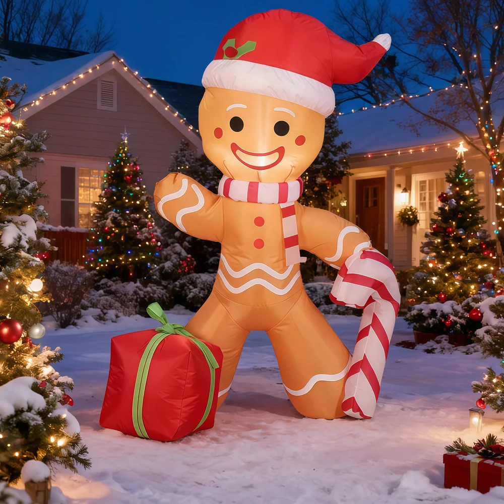 

Christmas Inflatable Decoration Built-in LED Lights Inflatable Model Ornament Xmas Party New Year Garden Indoor Outdoor Deco