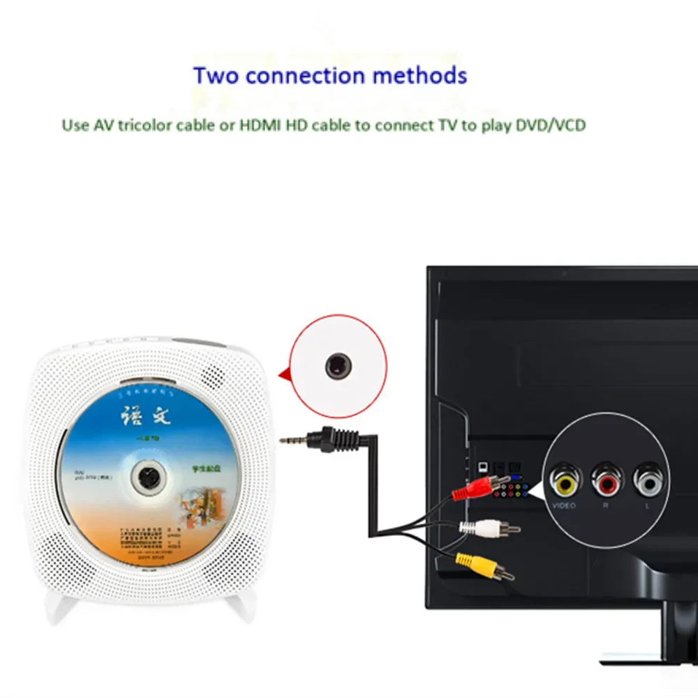 An der Wand montierter CD-DVD-VCD-MP3-U-Disk-Player, tragbarer Bluetooth-Lautsprecher, Lernmaschine, Repeater, Aufladen, Audio-Disc, Walkman AUX, USB