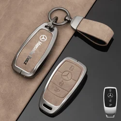 Metal Car Key Case Cover Shell For Mercedes Benz A C E S G Class GLC CLE CLA GLB GLS W177 W205 W213 W222 X167 AMG Accessories