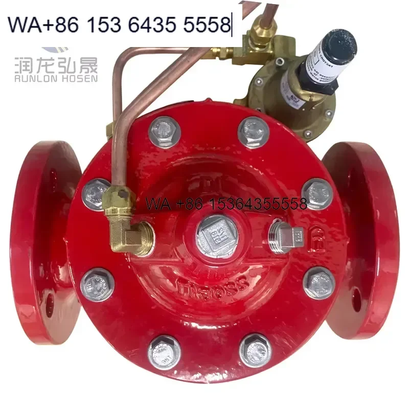 Wmwmnu for DN40-DN600 Cast Iron Manual Hydraulic Control Valve 200x Adjustable Pilot Operated PN16 Water Pressure Reducing