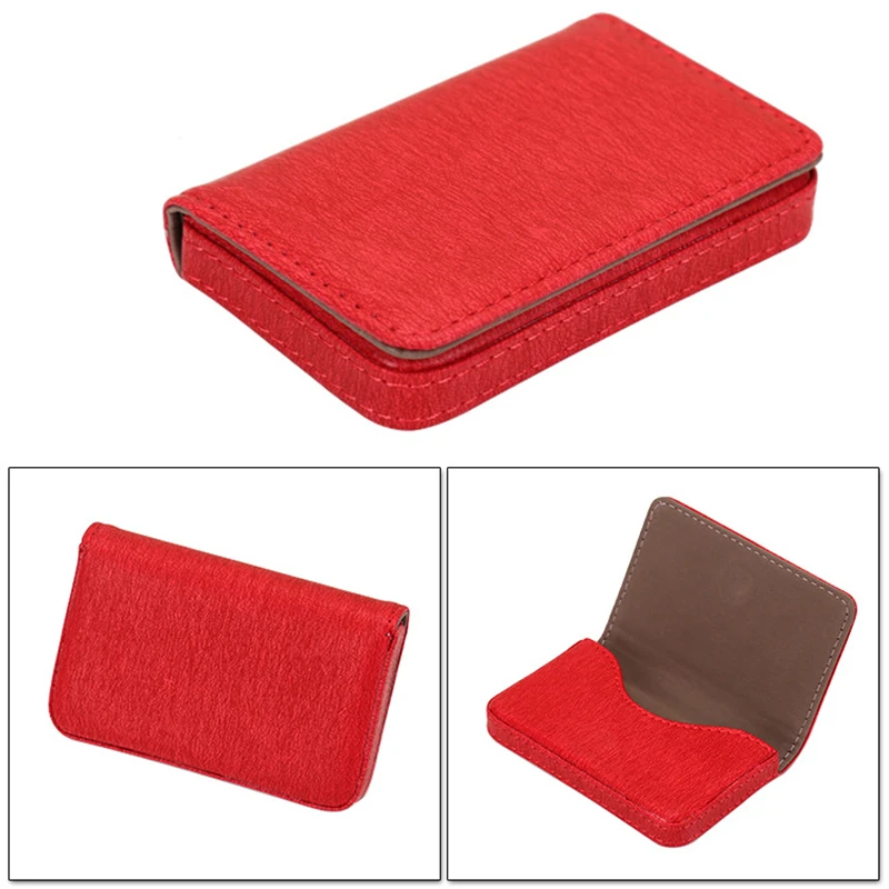 PU Leather Credit Card Box Business Card Holder ID Case Business Pocket Buckle Name Card Holder Card wallet card holder luxury