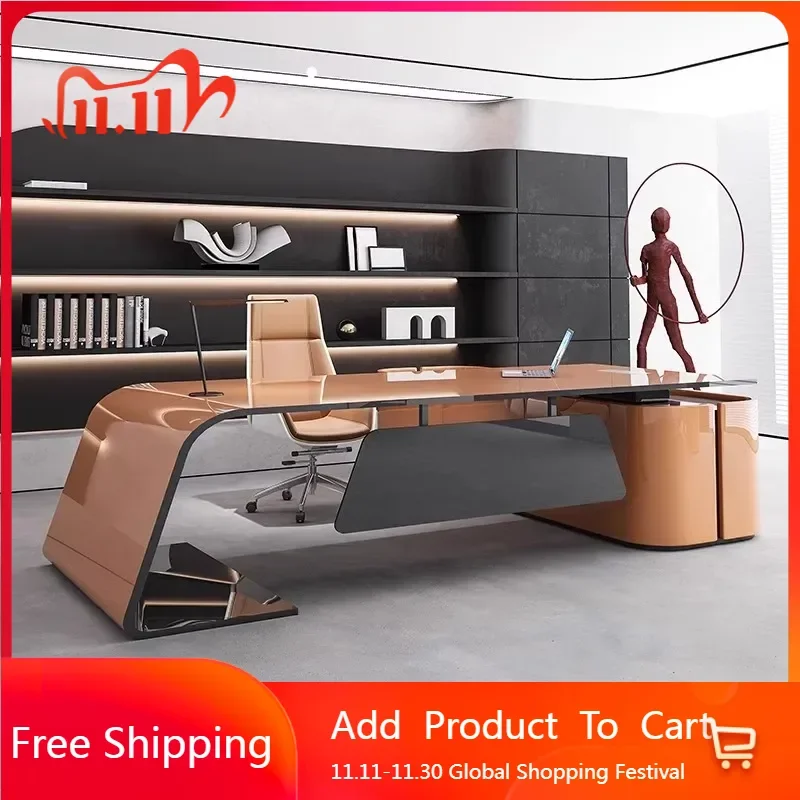 

Европейский высококачественный офисный стол, дешевый кабинет для руководителя, стоячий офисный стол для хранения, напольный босс, деревянная мебель Escritorio