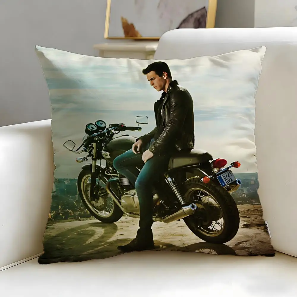Celebrity Mario Casas Cushion Cover Soft & Easy-Wash Pillow Case – Versatile for Couch, Bed, Travel and Office