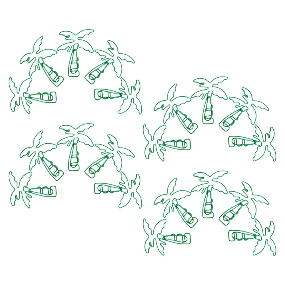 

20 Pcs Coconut Paper Clip Decorative Wedding Binder Metal Funny Cute Paperclips