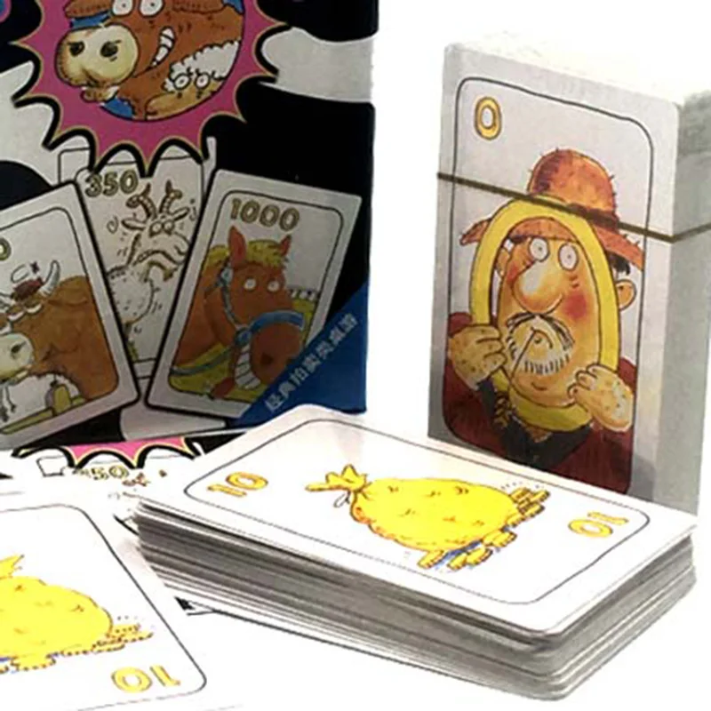 Jogo de tabuleiro com cartas engraçadas, blefando, 3-5 jogadores