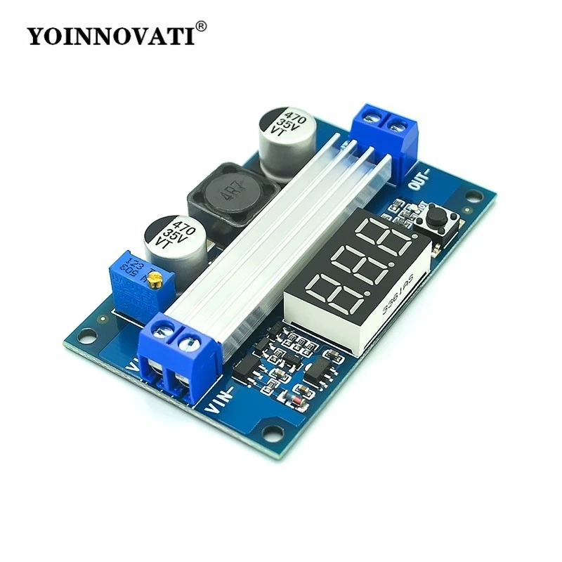 LTC1871 100W Step up Booster Converter 3-35V to 3.5-35V DC + LED Voltmeter DC-DC Step up Power Supply Module Voltage Regulator