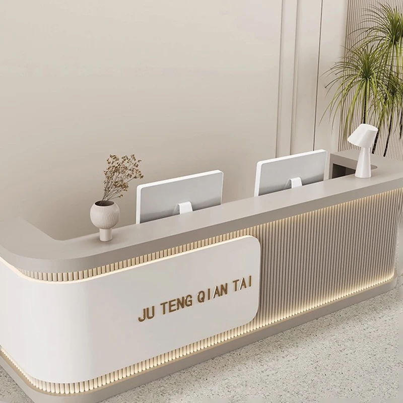 Banco reception dal design elegante, banchi reception moderni e minimalisti nordici, ricevitori salvaspazio, mobili per ufficio Mstrador